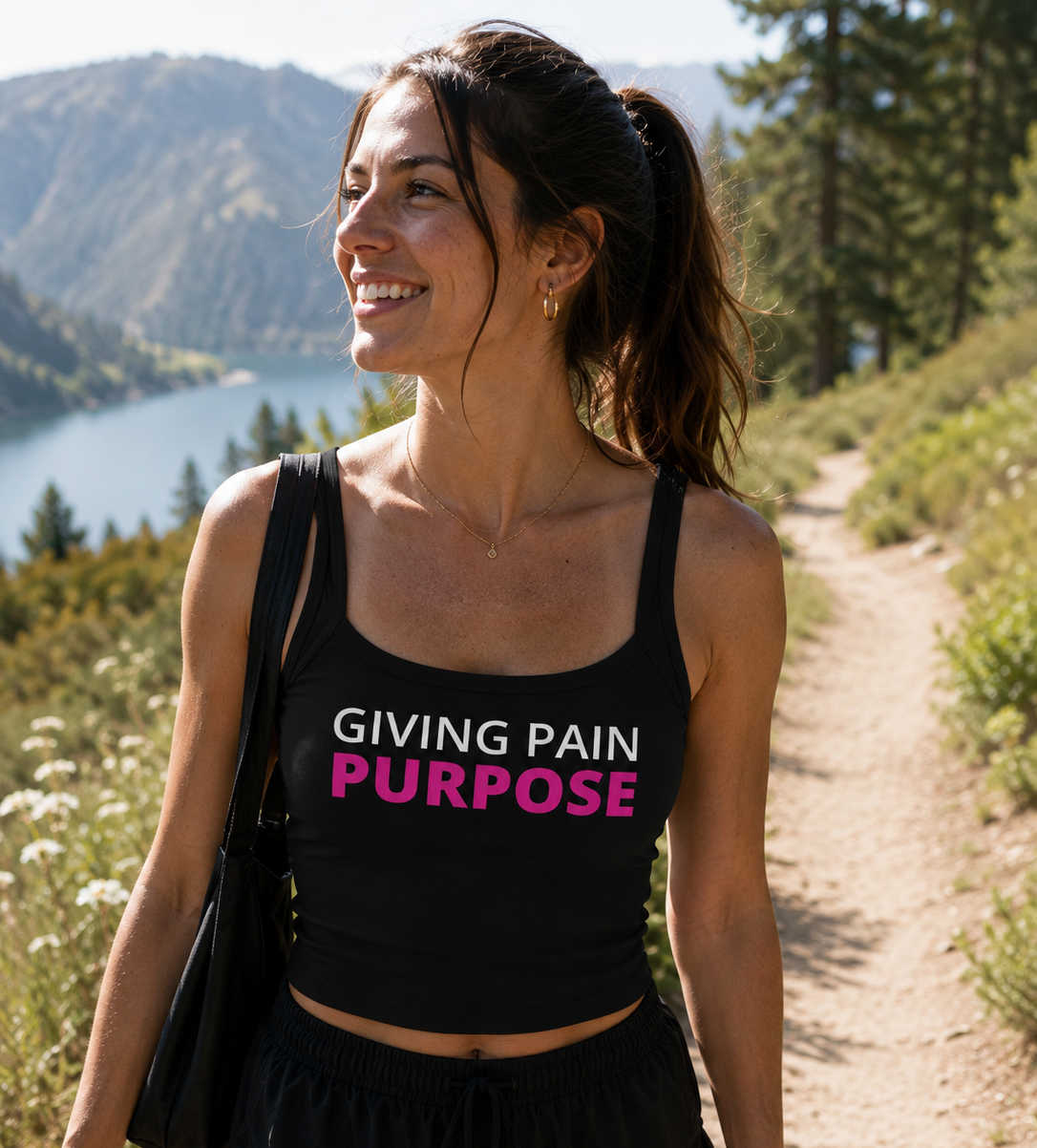 the purpose tank - woman on hike